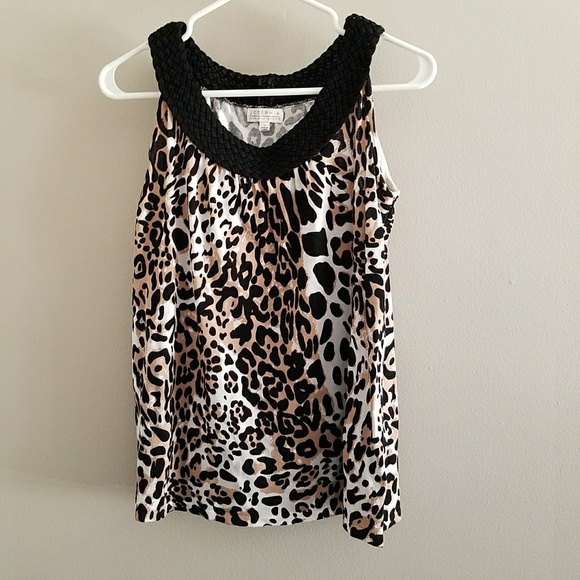 Joseph A Tops - Leopard Print Tank Top